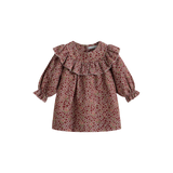 Cera Una Volta Burgundy Flower Emma Baby Dress