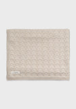 Louisiella Pale Beige Lacey Knit Blanket