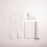 Bee & Dee Chalk White Boy All Things baby Printed Layette Set