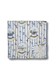 LIttle Threads Blue Rocking Horse Muslin Swaddle