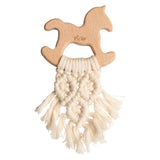 Picky Off White Horse Macrame Teether