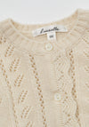 Louisiella Ivory Abbie Knit Baby Cardigan