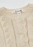 Louisiella Ivory Abbie Knit Baby Cardigan