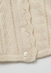 Louisiella Ivory Abbie Knit Baby Cardigan