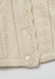 Louisiella Ivory Abbie Knit Baby Cardigan