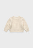 Louisiella Ivory Obrine Knit Baby Cardigan