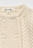 Louisiella Ivory Obrine Knit Baby Cardigan