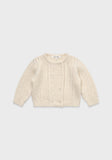 Louisiella Ivory Obrine Knit Baby Cardigan