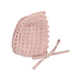 Bebe Organics Dusty Rose Waffle Bonnet