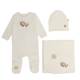 Mon Tresor Ivory/Pink Bird/Branch Layette Set