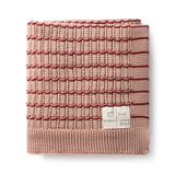 Domani Striated Blush Scallop Knit Blanket