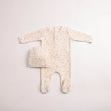 Bee & Dee Linen Girls Blossom Print Footie/Beanie