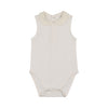 Peluche Ecru Bodysuit Crochet Trim Sleeveless - 9m