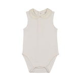 Peluche Ecru Bodysuit Crochet Trim Sleeveless