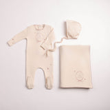 Bee & Dee Cream Girls Botanical Crest Layette Set
