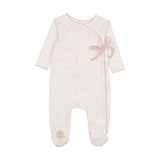 Mon Tresor Ivory Bow Wrap Footie