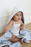 Little Threads Light Blue Toile Baby Towel