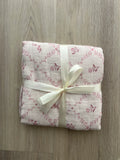 LIttle Threads Mauve Lattice Muslin Swaddle