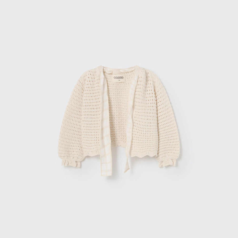 My Little Cozmo Ivory Knit Cardigan1