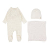 Lilette Cream/Pink Cherry Print Layette Set
