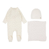 Lilette Cream/Pink Cherry Print Layette Set