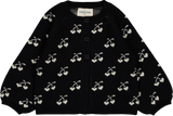 Louis Louise Black/Cream Cherry Cardigan