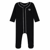 Noggi Black Button Down Footie