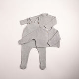 Bee & Dee Mid Grey Chenille Cardigan Overall