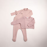 Bee & Dee Tea Rose Chenille Cardigan Overall