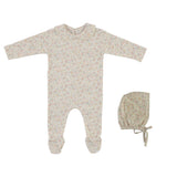 Bebe Organics Blooms Iris Footie and Bonnet