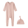 Marmar Faded Rose Footie and Hat