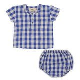 Wander & Wonder Wisteria Gingham Henley Shirt and Bloomer