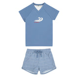 Noggi Blue Gingham Swim Set