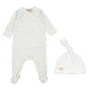 MarMar Blue Dot Footie/Hat