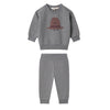 Fragile Mix Grey Rose Hat Print 2PC