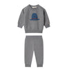 Fragile Mix Grey Denim Hat Print 2PC