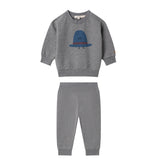 Fragile Mix Grey Denim Hat Print 2PC