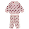 Louis Louise Pink/Burgundy Cherry Sweater Set