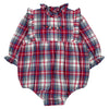 Louis Louise Off White/Red Rebecca Tartan Romper