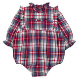 Louis Louise Off White/Red Rebecca Tartan Romper