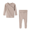 Marmar Soft Beige Tut Wrap Top and Pixa Legging Set