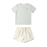 Rylee & Cru Seafoam/Palm Rashguard and Shorts