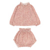 Buho Burgundy Speckle Blouse/Bloomer