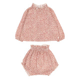 Buho Burgundy Speckle Blouse/Bloomer