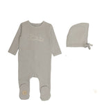 Mon Tresor Blue Dawn Corded Charm Footie/Bonnet
