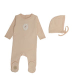 Mon Tresor Barely Pink Cottage Comfort Footie/Hat