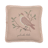 Peluche Rose Knit Cross Pillow