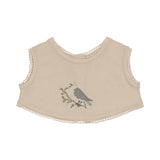 Peluche Stone/Blue Cross Stitch Bib