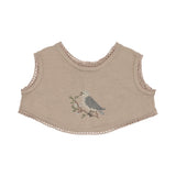 Peluche Taupe Cross Stitch Bib
