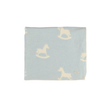 Bebe Organic Faded Blue Cuddle Horse Blanket
